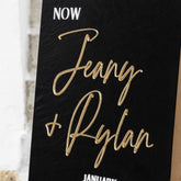 Black Acrylic Wedding Welcome Sign